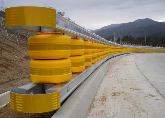 Galvaniz Kirişli PVC Sarı Yol Yuvarlanma Bariyeri