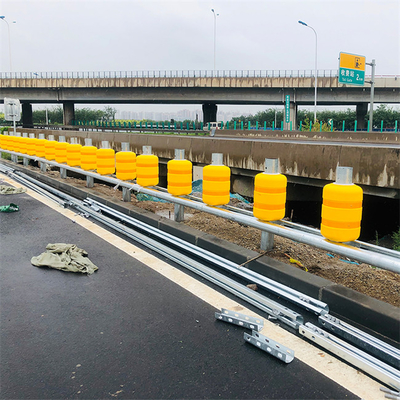 Yol Güvenliği İçin Özel Renkli Metal 2 Bükme Otoyol Silindir Bariyeri